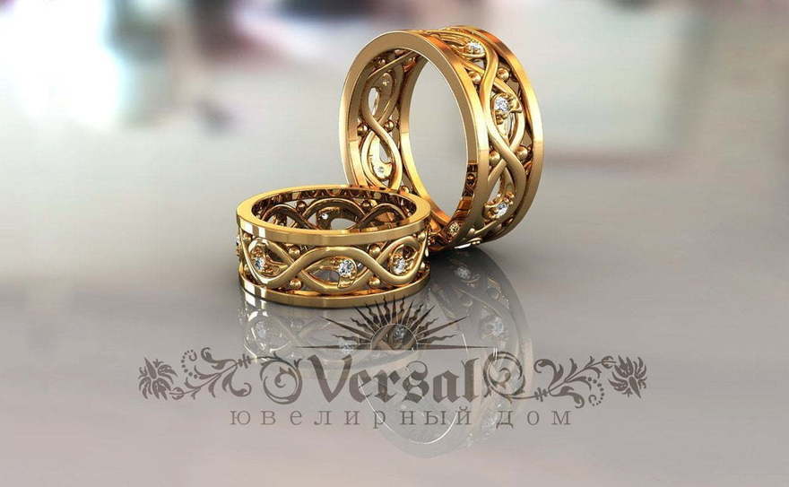 Обручальные кольца VGOK0091 из Белое золото, Желтое золото, Платина от Ювелирный Дом Версаль 1