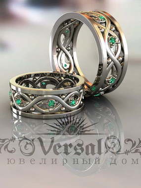 Обручальные кольца VGOK0091 из Белое золото, Желтое золото, Платина от Ювелирный Дом Версаль 2