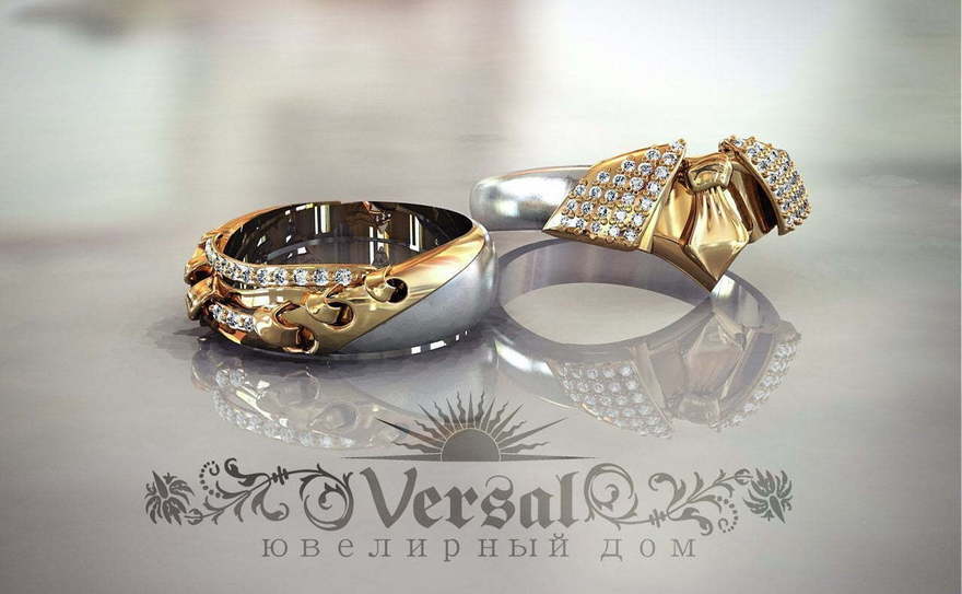 Обручальные кольца VGOK0097 из Комбинированные от Ювелирный Дом Версаль 1