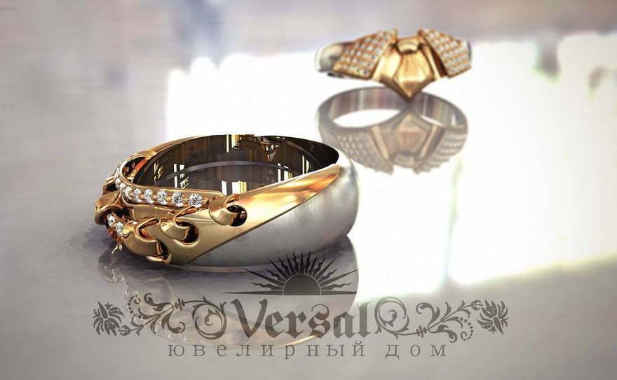 Обручальные кольца VGOK0097 из Комбинированные от Ювелирный Дом Версаль 2