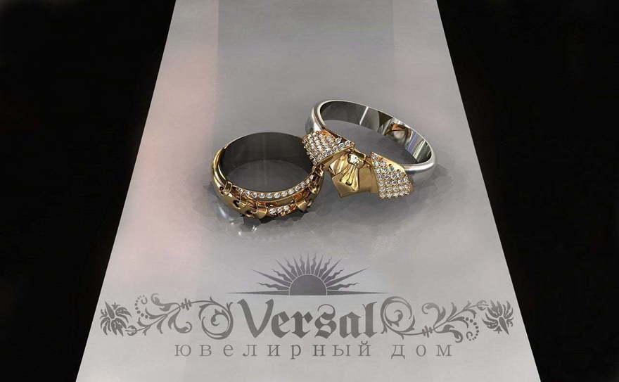 Обручальные кольца VGOK0097 из Комбинированные от Ювелирный Дом Версаль 5