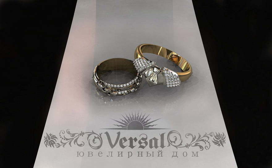 Обручальные кольца VGOK0097 из Комбинированные от Ювелирный Дом Версаль 6