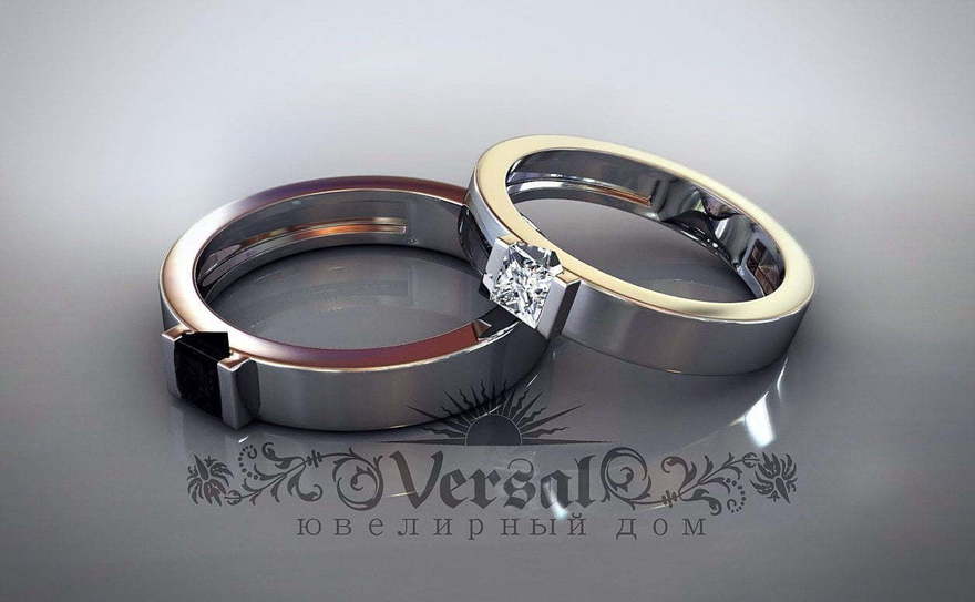 Обручальные кольца VGOK0040 из Комбинированные от Ювелирный Дом Версаль 1