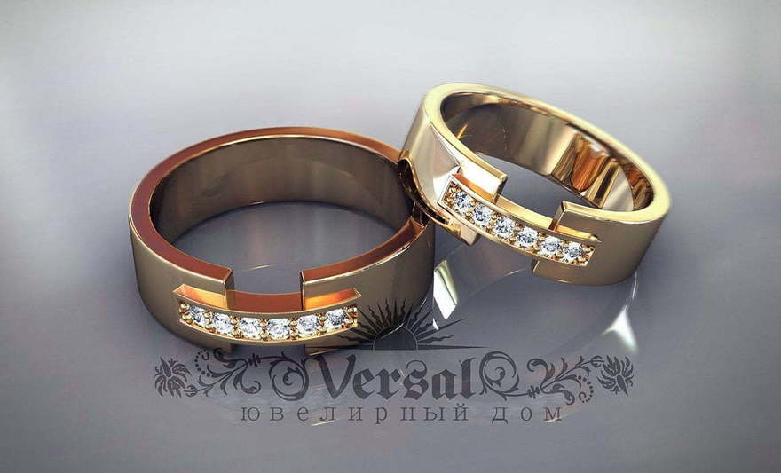 Обручальные кольца VGOK0025 из Комбинированные от Ювелирный Дом Версаль 1