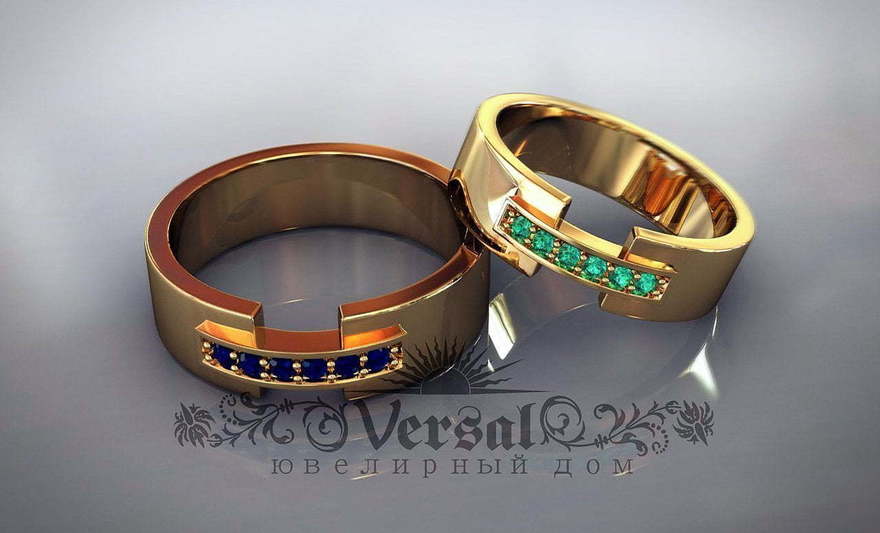 Обручальные кольца VGOK0025 из Комбинированные от Ювелирный Дом Версаль 2