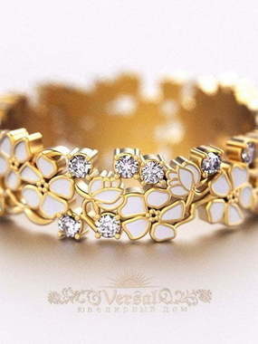Помолвочное кольцо из желтого золота VGJK0192 из Желтое золото от Ювелирный Дом Версаль 1