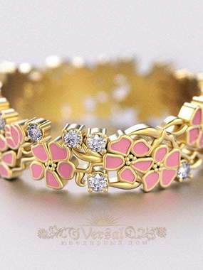 Помолвочное кольцо из желтого золота VGJK0192 из Желтое золото от Ювелирный Дом Версаль 2