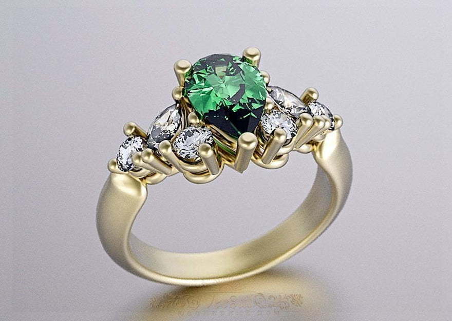 Помолвочное кольцо VGJK0023 из Белое золото, Желтое золото от Ювелирный Дом Версаль 1