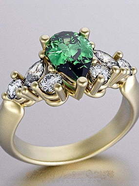 Помолвочное кольцо VGJK0023 из Белое золото, Желтое золото от Ювелирный Дом Версаль 1