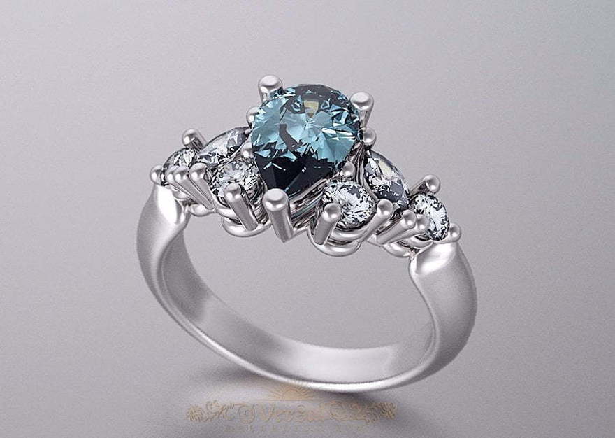 Помолвочное кольцо VGJK0023 из Желтое золото, Белое золото от Ювелирный Дом Версаль 2