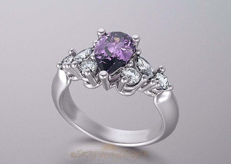 Помолвочное кольцо VGJK0023 из Желтое золото, Белое золото от Ювелирный Дом Версаль 3