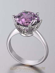 Помолвочное кольцо из белого золота VGJK0187 из Белое золото от Ювелирный Дом Версаль 2