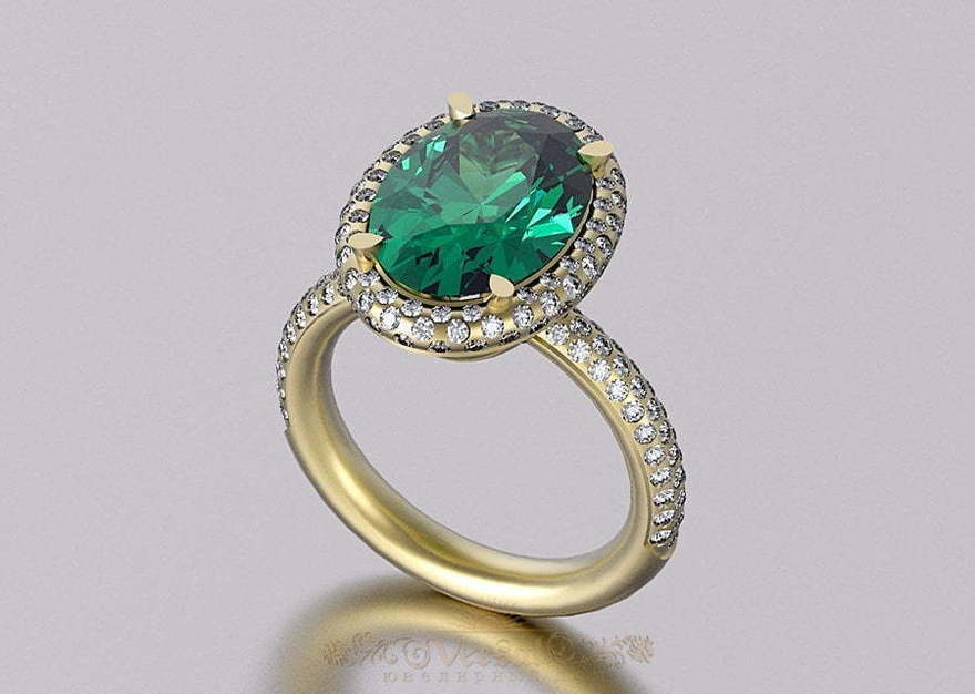 Помолвочное кольцо VGJK0060 из Желтое золото, Белое золото от Ювелирный Дом Версаль 2