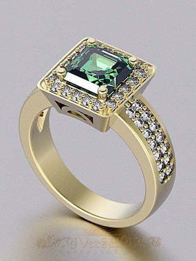 Помолвочное кольцо VGJK0018 из Белое золото, Желтое золото от Ювелирный Дом Версаль 1