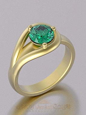 Помолвочное кольцо VGJK0185 из Белое золото, Желтое золото от Ювелирный Дом Версаль 2