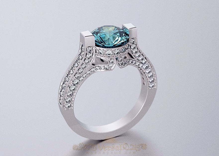 Помолвочное кольцо VGJK0005 из Желтое золото, Белое золото от Ювелирный Дом Версаль 3