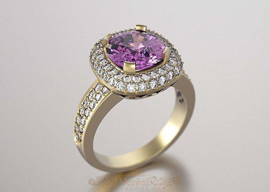 Помолвочное кольцо VGJK0080 из Желтое золото, Белое золото от Ювелирный Дом Версаль 2