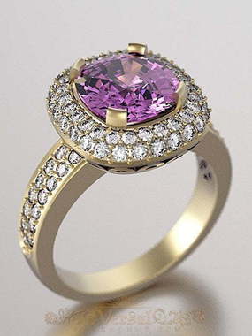 Помолвочное кольцо VGJK0080 из Белое золото, Желтое золото от Ювелирный Дом Версаль 2