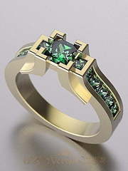 Помолвочное кольцо VGJK0022 из Белое золото, Желтое золото от Ювелирный Дом Версаль 2