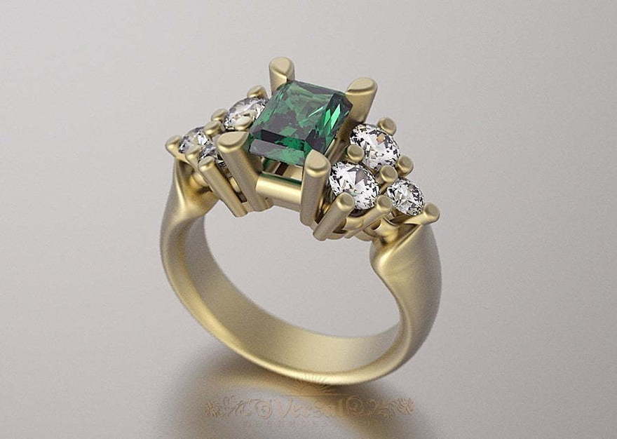 Помолвочное кольцо VGJK0024 из Желтое золото, Белое золото от Ювелирный Дом Версаль 2