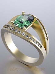 Помолвочное кольцо VGJK0028 из Белое золото, Желтое золото от Ювелирный Дом Версаль 2