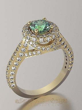 Помолвочное кольцо VGJK0183 из Белое золото, Желтое золото от Ювелирный Дом Версаль 2