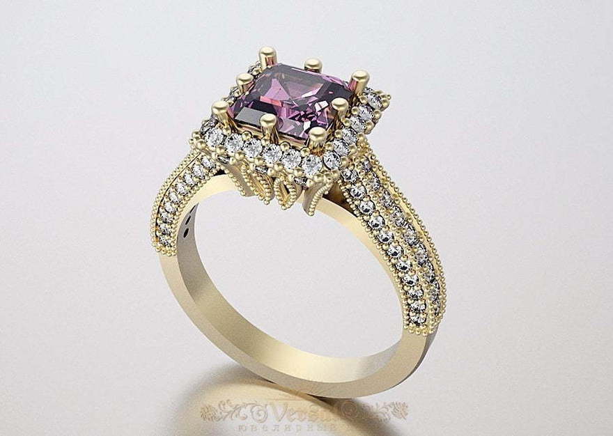 Помолвочное кольцо VGJK0036 из Желтое золото, Белое золото от Ювелирный Дом Версаль 2