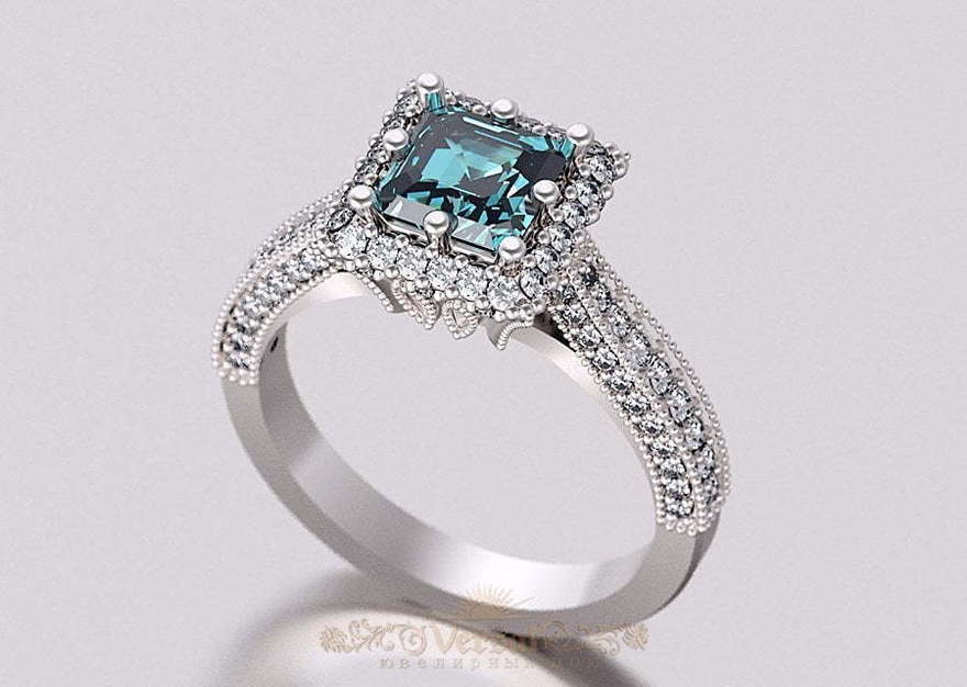 Помолвочное кольцо VGJK0036 из Желтое золото, Белое золото от Ювелирный Дом Версаль 3