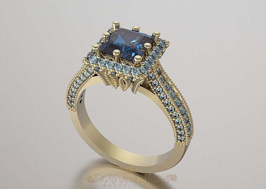 Помолвочное кольцо VGJK0036 из Желтое золото, Белое золото от Ювелирный Дом Версаль 4