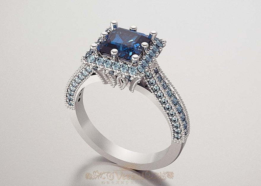 Помолвочное кольцо VGJK0036 из Желтое золото, Белое золото от Ювелирный Дом Версаль 5