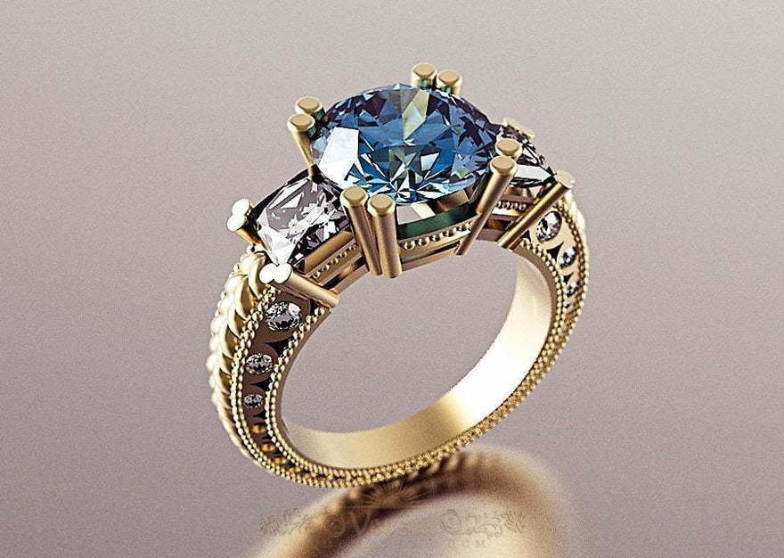 Помолвочное кольцо VGJK0042 из Белое золото, Желтое золото от Ювелирный Дом Версаль 1