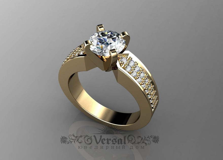 Помолвочное кольцо VGJK0049 из Белое золото, Желтое золото, Платина от Ювелирный Дом Версаль 1