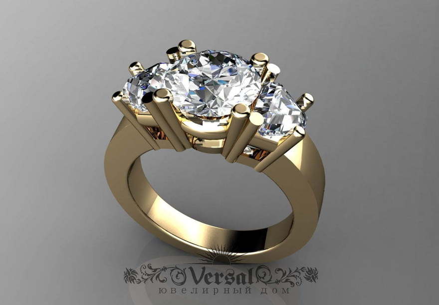 Помолвочное кольцо VGJK0070 из Белое золото, Желтое золото от Ювелирный Дом Версаль 1
