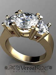 Помолвочное кольцо VGJK0070 из Белое золото, Желтое золото от Ювелирный Дом Версаль 1