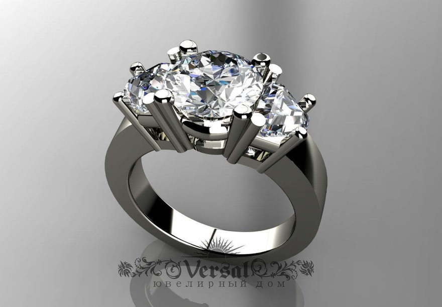 Помолвочное кольцо VGJK0070 из Желтое золото, Белое золото от Ювелирный Дом Версаль 2