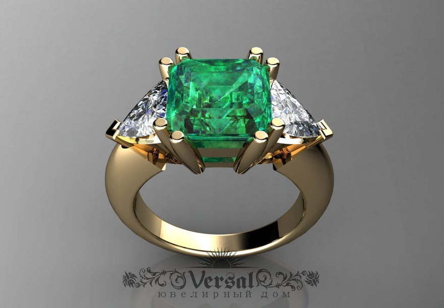 Помолвочное кольцо VGJK0035 из Белое золото, Желтое золото от Ювелирный Дом Версаль 1
