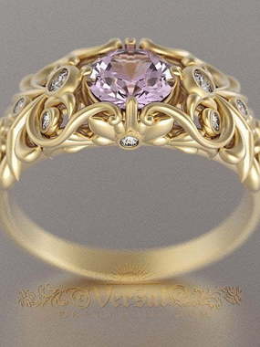Помолвочное кольцо VGPK0083 из Желтое золото от Ювелирный Дом Версаль 1