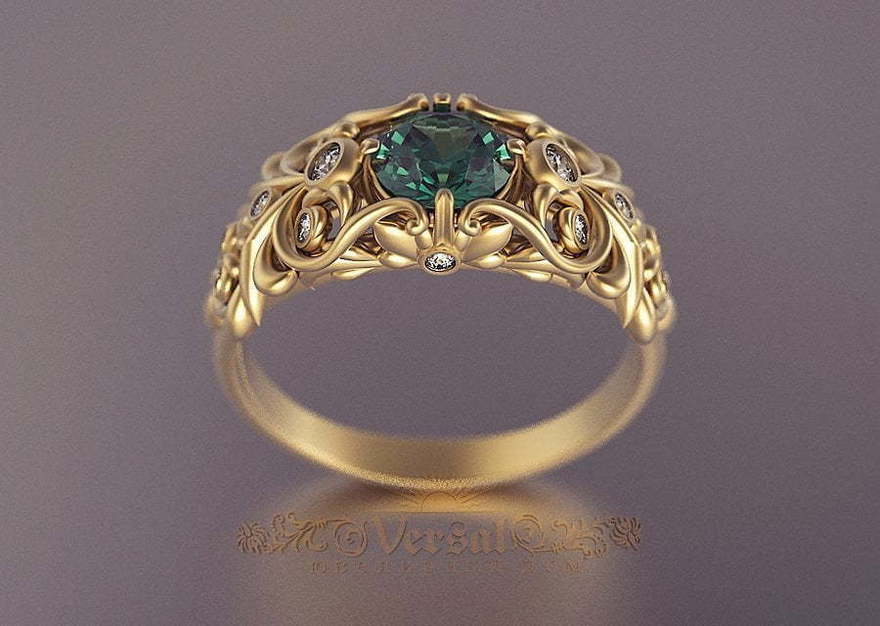 Помолвочное кольцо VGPK0083 из Желтое золото от Ювелирный Дом Версаль 4