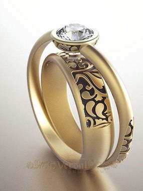 Помолвочные кольца VGPK0094 из Желтое золото от Ювелирный Дом Версаль 2