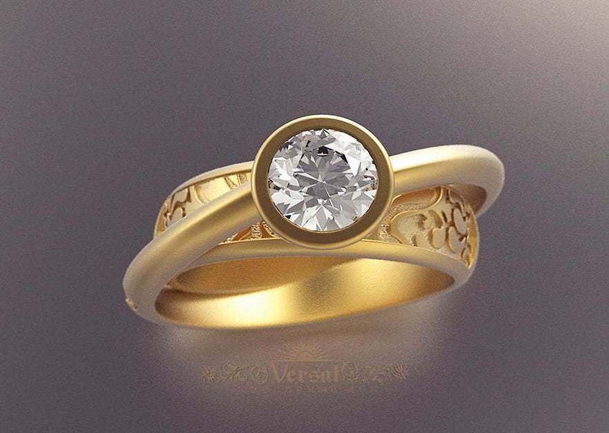 Помолвочные кольца VGPK0094 из Желтое золото от Ювелирный Дом Версаль 3