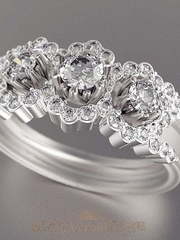 Помолвочное кольцо VGPK0103 из Белое золото от Ювелирный Дом Версаль 1