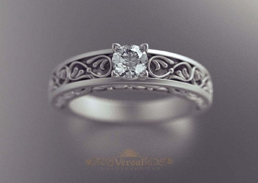 Помолвочные кольца VGPK0099 из Белое золото от Ювелирный Дом Версаль 1