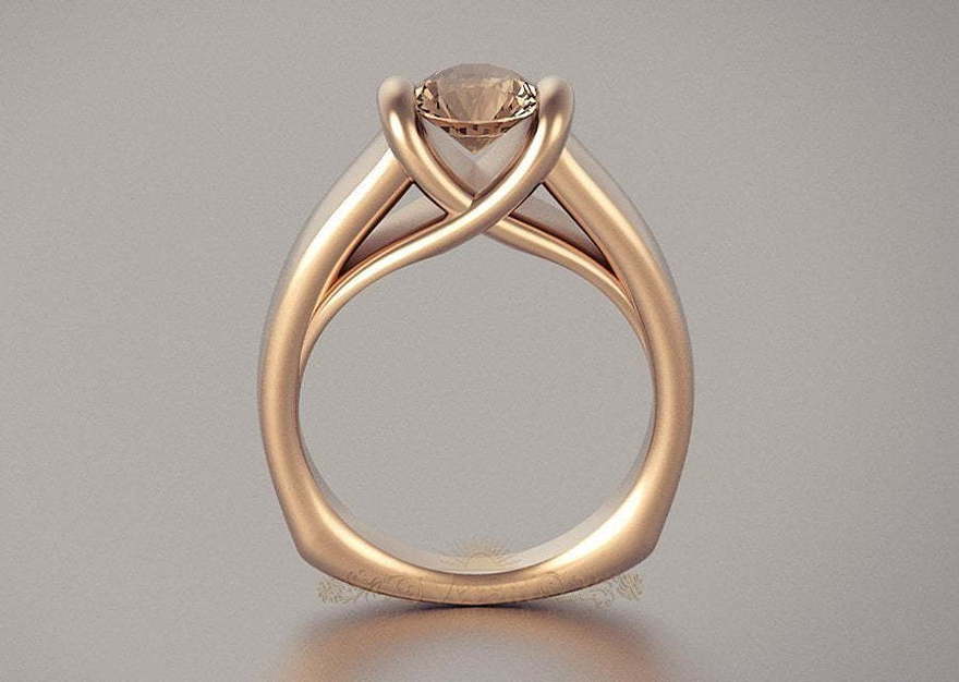 Помолвочное кольцо VGPK0057 из Розовое (красное) золото от Ювелирный Дом Версаль 1