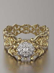 Помолвочное кольцо VGPK0093 из Желтое золото от Ювелирный Дом Версаль 1