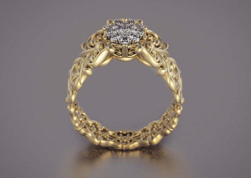 Помолвочное кольцо VGPK0093 из Желтое золото от Ювелирный Дом Версаль 2