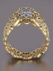 Помолвочное кольцо VGPK0093 из Желтое золото от Ювелирный Дом Версаль 2