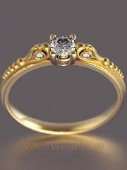 Помолвочное кольцо VGPK0090 из Желтое золото от Ювелирный Дом Версаль 1