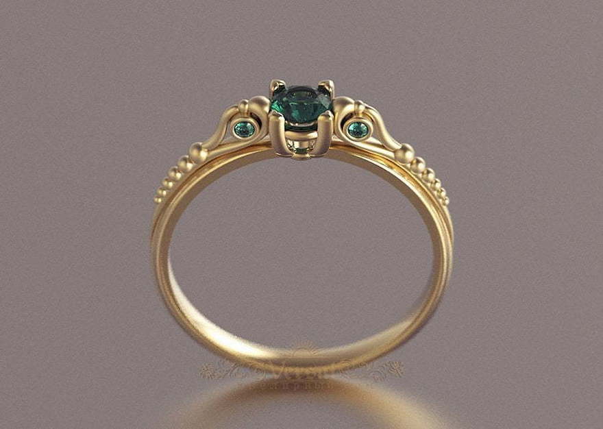 Помолвочное кольцо VGPK0090 из Желтое золото от Ювелирный Дом Версаль 2