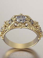 Помолвочное кольцо VGPK0102 из Желтое золото от Ювелирный Дом Версаль 1