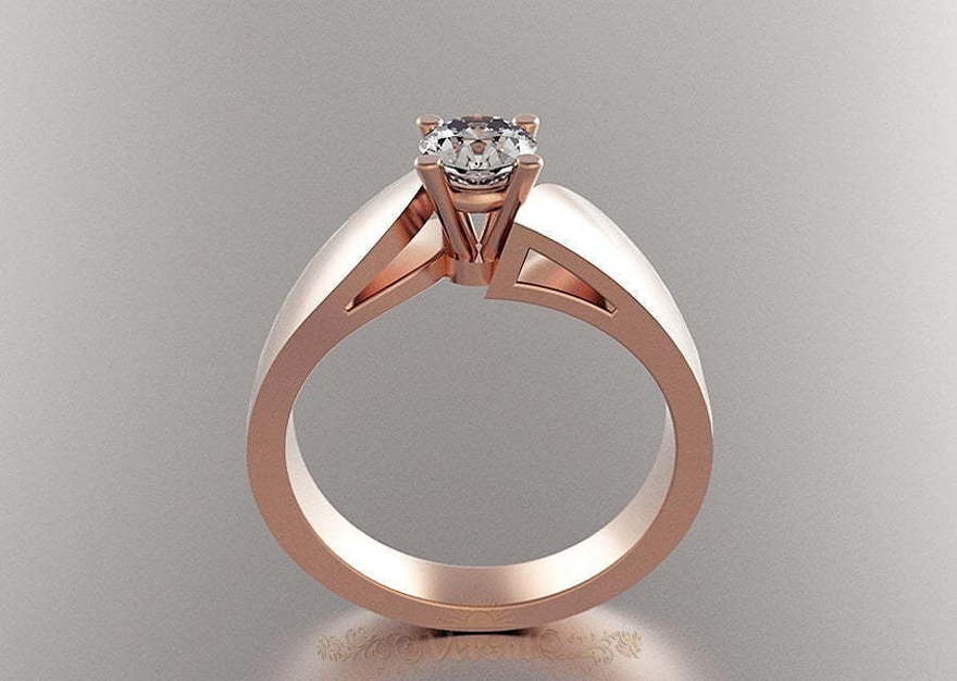 Помолвочное кольцо VGPK0048 из Розовое (красное) золото от Ювелирный Дом Версаль 1